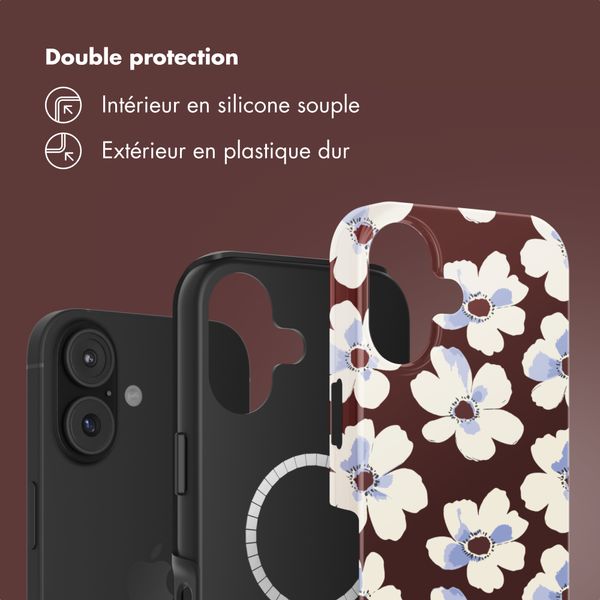 Selencia Coque arrière Vivid avec MagSafe Apple iPhone 17 - Choco Flower Pop