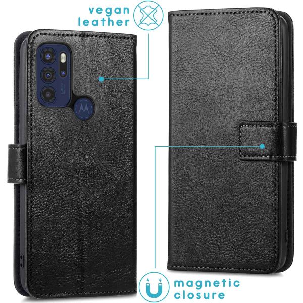 imoshion Étui de télephone portefeuille de luxe Motorola Moto G60s - Noir