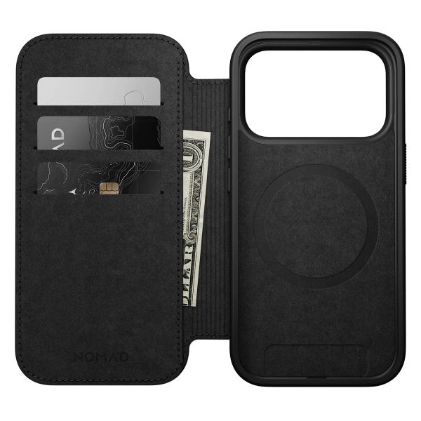 Nomad Étui de télephone portefeuille Modern Leather Folio Apple iPhone 17 Pro - Noir