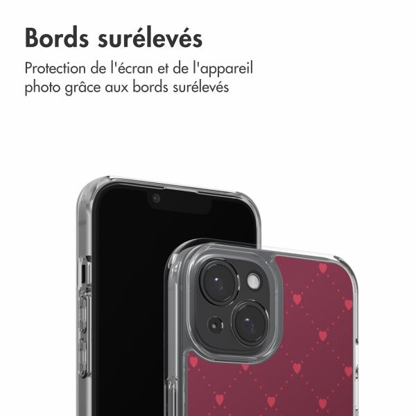 imoshion Coque Design Apple iPhone 15 - Crush Check Coral Dust
