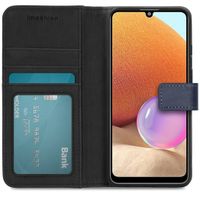 imoshion Étui de télephone portefeuille de luxe Samsung Galaxy A32 (4G) - Bleu foncé