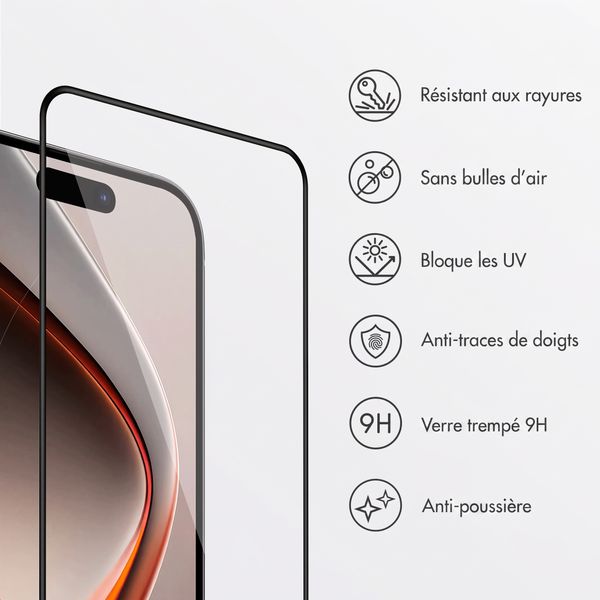 Accezz Protection d'écran en verre trempé avec applicateur - 2-pack Apple iPhone Duo