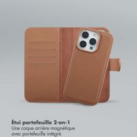 Selencia Étui portefeuille amovible Olyn avec MagSafe Apple iPhone 16 Pro - Marron