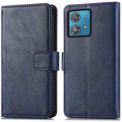 imoshion Étui de télephone portefeuille de luxe Motorola Moto G84 - Bleu foncé