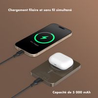 Selencia Powerbank Vivid 5 000 mAh - MagSafe et Qi - Desert Gold / Leopard