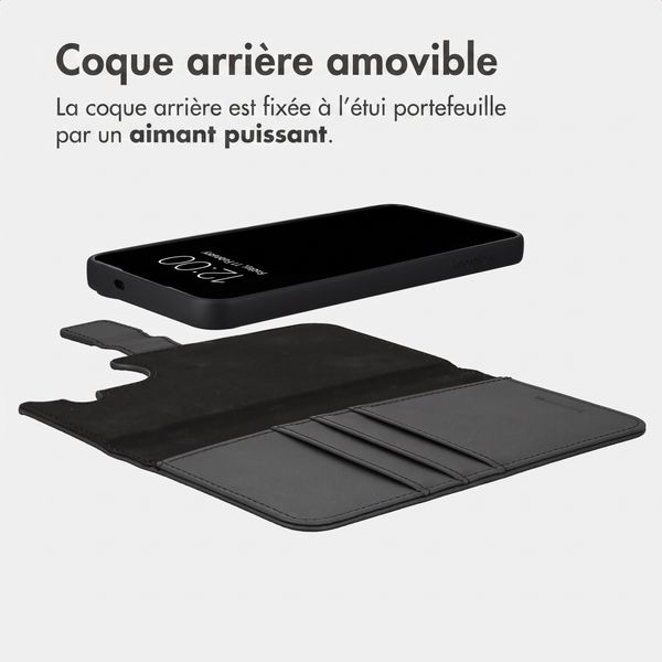 imoshion Étui portefeuille luxe 2-en-1 amovible Samsung Galaxy S26 FE - Noir