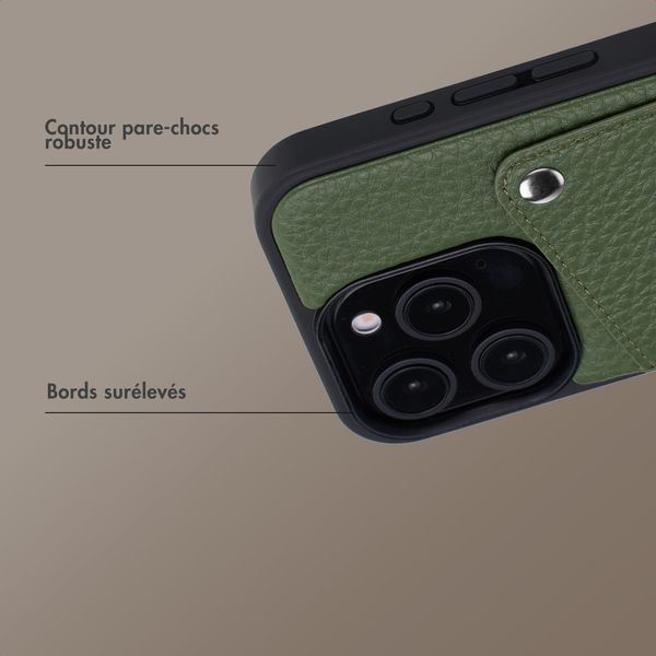 Selencia Coque Riva avec porte-cartes Apple iPhone 16 Pro - Sage Green