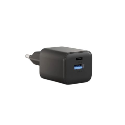 Zens Chargeur compact USB-C / USB-A 30W - Adaptateur secteur - Noir