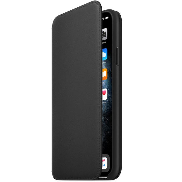 Apple Étui de télephone portefeuille Leather Folio Apple iPhone 11 Pro Max - Noir