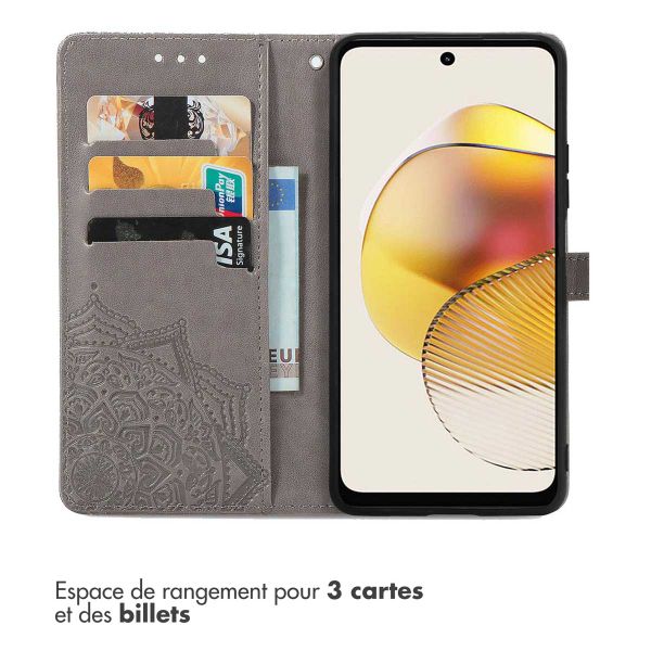 imoshion Etui de télephone Mandala Motorola Moto G73 - Gris
