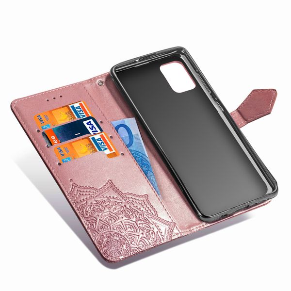 Etui de télephone portefeuille Mandala Samsung Galaxy A51 - Rose