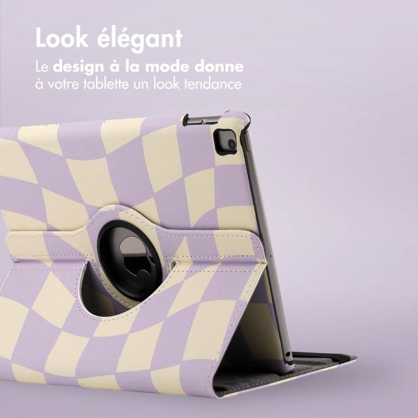 imoshion Coque tablette Design rotatif à 360° Apple iPad 9 (2021) 10.2 pouces / iPad 8 (2020) 10.2 pouces / iPad 7 (2019) 10.2 pouces - Dancing Cubes