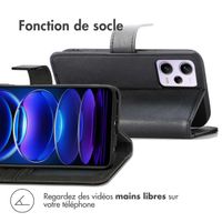 imoshion Étui de télephone portefeuille de luxe Xiaomi Redmi Note 12 Pro Plus - Noir