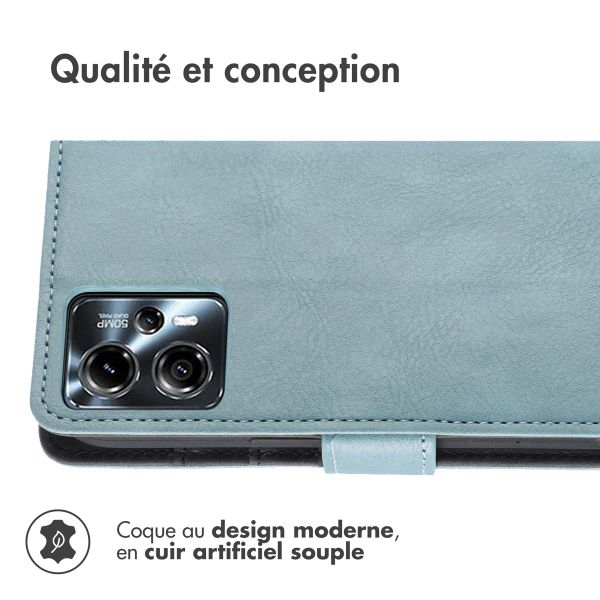 imoshion Étui de télephone portefeuille de luxe Motorola Moto G13 / G23 - Bleu clair