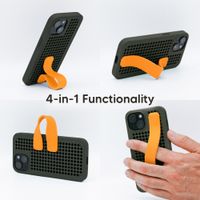 Callbuddy Coque avec strap Apple iPhone 17e / 16e / 15 / 14 / 13 - Camo Orange