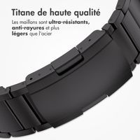 Accezz Bracelet en acier Titane mat Apple Watch | 38/40/41/42 mm - Noir
