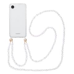 imoshion Coque avec dragonne + bracelet Apple iPhone 17e / 16e - Perles Cœurs