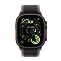 Apple Bracelet Trail Loop Apple Watch | 44/45/46/49 mm - Taille S/M - Charcoal Black / Natural Titanium