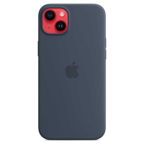 Apple Coque en silicone MagSafe Apple iPhone 14 Plus - Storm Blue