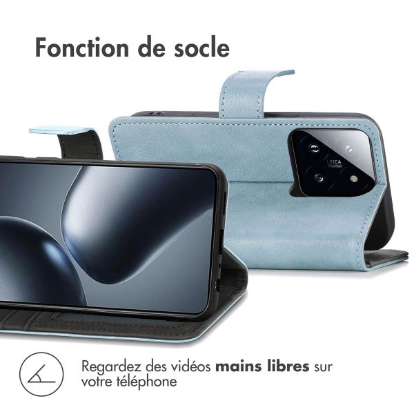 imoshion Étui de télephone portefeuille de luxe Xiaomi 14T Pro - Bleu clair