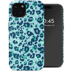 Selencia Coque arrière Vivid avec MagSafe Apple iPhone 15 - Wild Spots Light Blue