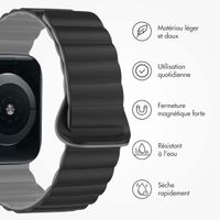 imoshion Bracelet en silicone magnétique Apple Watch | 38/40/41/42 mm - Noir / Gris