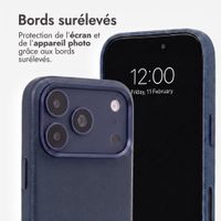 Accezz Coque arrière en cuir avec MagSafe Apple iPhone 18 Pro Max / 17 Pro Max - Nightfall Blue