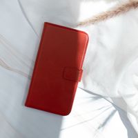 Selencia Étui portefeuille en cuir véritable Apple iPhone 12 Mini - Rouge