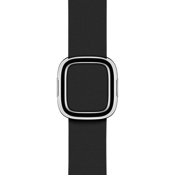 Apple Bracelet Leather Band Modern Buckle Apple Watch | 38/40/41/42 mm - Taille S - Black