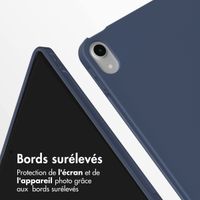 Accezz Coque tablette portefeuille Smart Silicone Apple iPad Air 11 pouces (2026) M4 / (2025) M3 / (2024) M2 / Air 5 (2022) / Air 4 (2020) - Bleu foncé