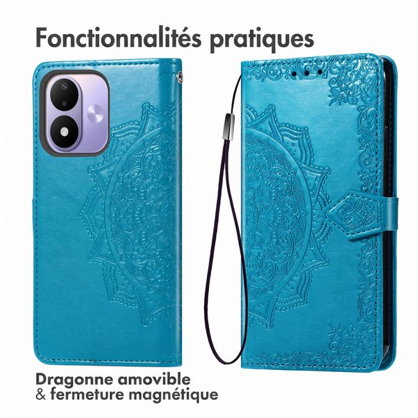 imoshion Etui de télephone Mandala Xiaomi Redmi Note 17 (5G) - Turquoise