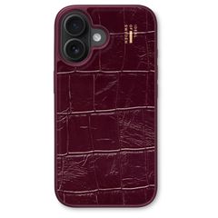 iDeal of Sweden Coque MagSafe en cuir végétalien Apple iPhone 16 - Fine Wine Croco