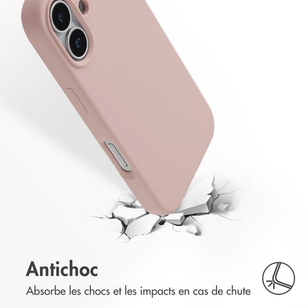 Accezz Coque Liquid Silicone avec MagSafe Apple iPhone 17 - Rose