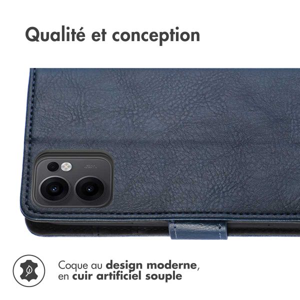 imoshion Étui de télephone portefeuille de luxe Oppo Reno 13 - Bleu foncé