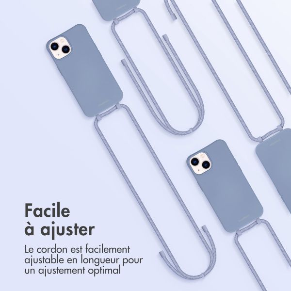 imoshion Coque de couleur avec cordon amovible Apple iPhone 14 - Ash Blue