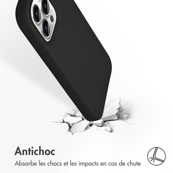 Accezz Coque Liquid Silicone Apple iPhone 13 Pro - Noir