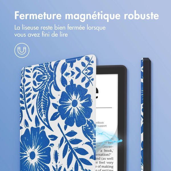 imoshion Design Slim Hard Case Sleepcover Pocketbook Verse / Verse Pro / Verse Pro Color / Vivlio Light / Light HD - Flower Tile