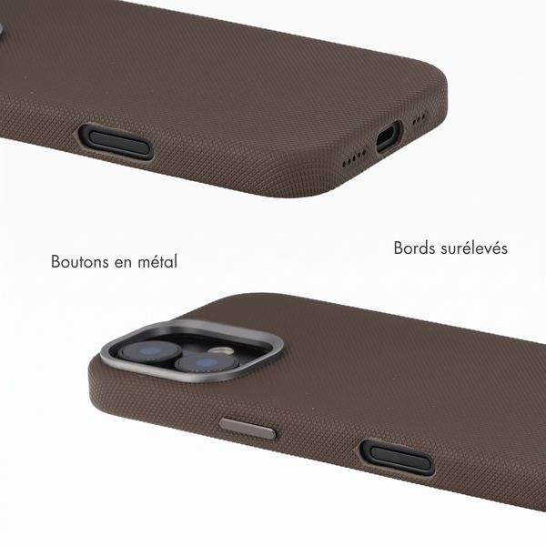 Accezz Coque arrière Mesh avec MagSafe Apple iPhone 16 - Marron