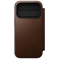 Nomad Étui de télephone portefeuille Modern Leather Folio Apple iPhone 18 Pro / 17 Pro - Brown