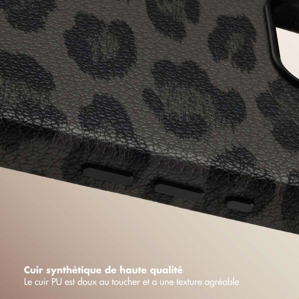 Selencia Coque Sabi imprimé panthère avec MagSafe Apple iPhone 17e / 16e - Midnight Black
