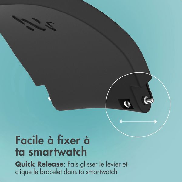 imoshion Bracelet en silicone flexible  - Connexion universelle 20 mm - Noir