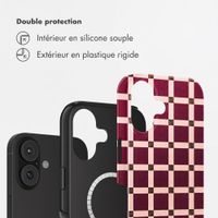 Selencia Coque arrière Vivid avec MagSafe Apple iPhone 17 - Check This Burgundy
