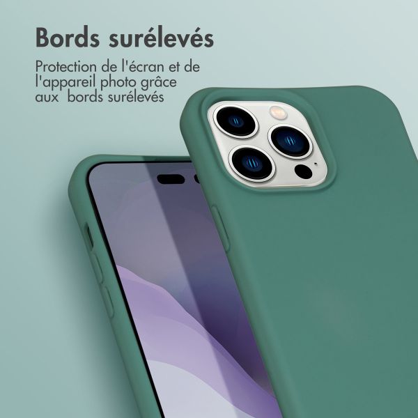 imoshion Coque de couleur avec cordon amovible Apple iPhone 14 Pro Max - Vert foncé