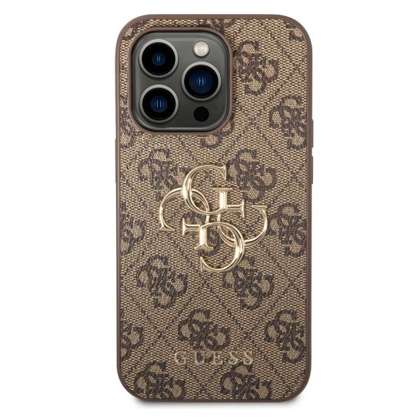 Guess Coque 4G Metal Logo Backcover Apple iPhone 15 Pro Max - Marron