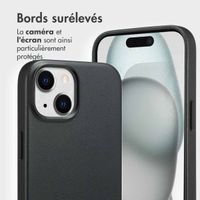 Accezz Étui de télephone portefeuille en cuir 2-en-1 avec MagSafe Apple iPhone 15 - Onyx Black