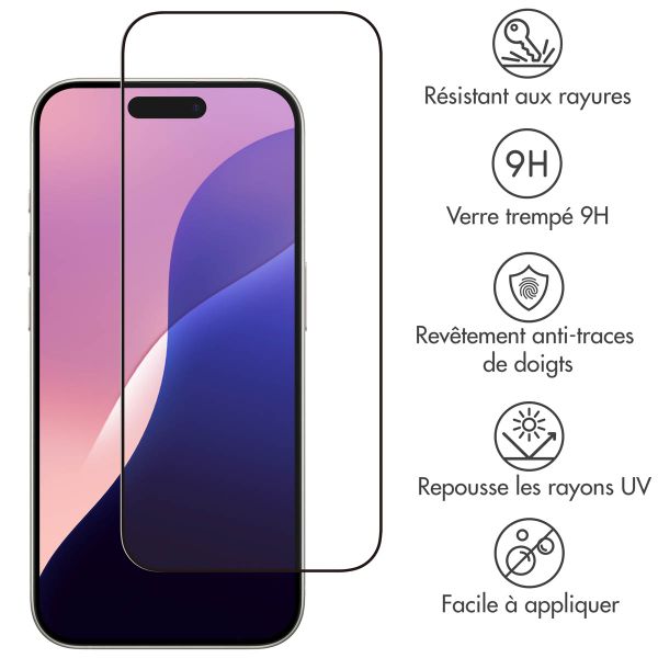 Accezz Protection d'écran en verre trempé Full Cover Apple iPhone 16 Pro Max / 17 Pro Max