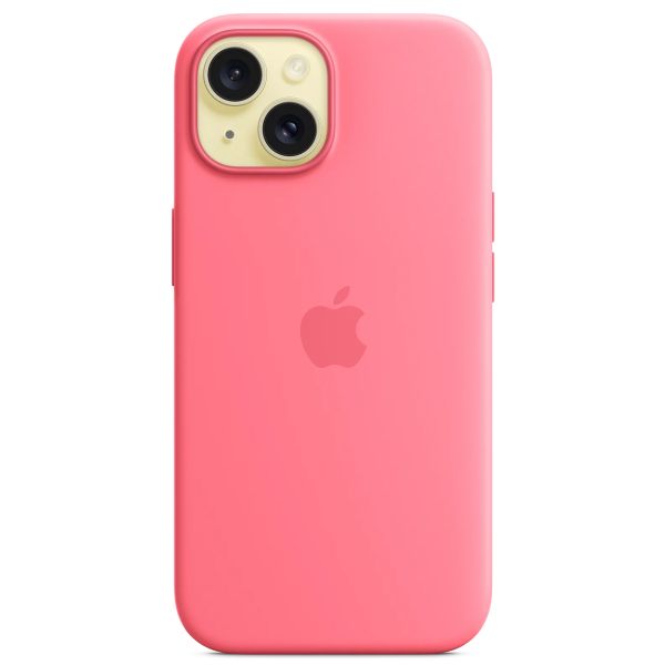 Apple Coque en silicone MagSafe Apple iPhone 15 - Rose