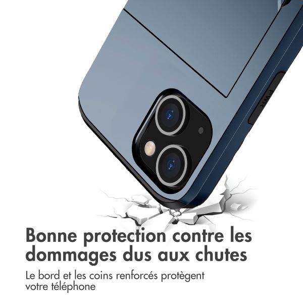 imoshion Coque arrière avec porte-cartes Apple iPhone 14 - Bleu foncé