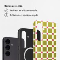 Selencia Coque arrière Vivid avec MagSafe Samsung Galaxy S24 - Check This Olive