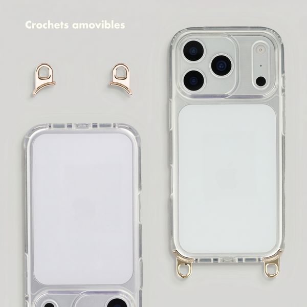 Selencia Coque arrière avec crochets amovibles Apple iPhone 18 Pro / 17 Pro - Transparent